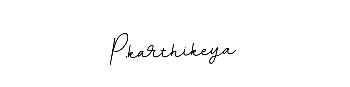 Make a beautiful signature design for name P.karthikeya. With this signature (BallpointsItalic-DORy9) style, you can create a handwritten signature for free. P.karthikeya signature style 11 images and pictures png