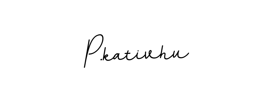 Use a signature maker to create a handwritten signature online. With this signature software, you can design (BallpointsItalic-DORy9) your own signature for name P.kativhu. P.kativhu signature style 11 images and pictures png
