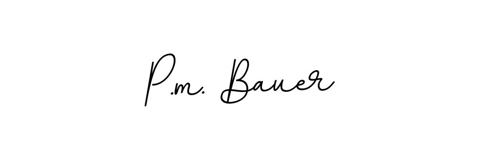 How to make P.m. Bauer signature? BallpointsItalic-DORy9 is a professional autograph style. Create handwritten signature for P.m. Bauer name. P.m. Bauer signature style 11 images and pictures png