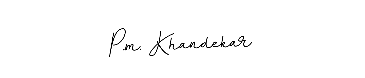 Make a beautiful signature design for name P.m. Khandekar. Use this online signature maker to create a handwritten signature for free. P.m. Khandekar signature style 11 images and pictures png