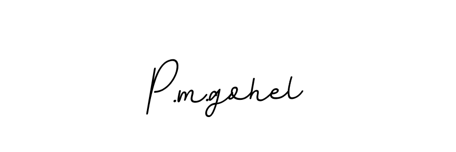 The best way (BallpointsItalic-DORy9) to make a short signature is to pick only two or three words in your name. The name P.m.gohel include a total of six letters. For converting this name. P.m.gohel signature style 11 images and pictures png