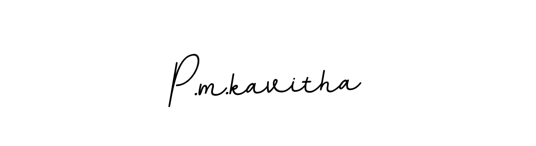 Design your own signature with our free online signature maker. With this signature software, you can create a handwritten (BallpointsItalic-DORy9) signature for name P.m.kavitha. P.m.kavitha signature style 11 images and pictures png