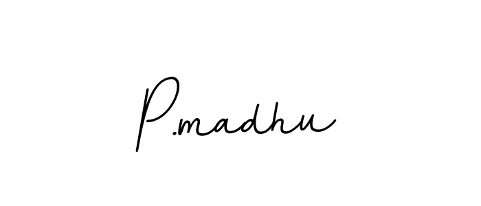 You should practise on your own different ways (BallpointsItalic-DORy9) to write your name (P.madhu) in signature. don't let someone else do it for you. P.madhu signature style 11 images and pictures png