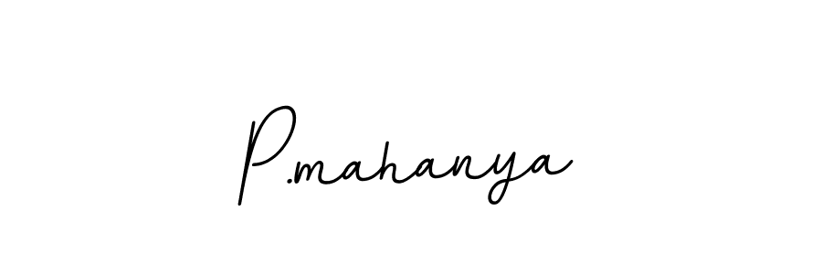 Create a beautiful signature design for name P.mahanya. With this signature (BallpointsItalic-DORy9) fonts, you can make a handwritten signature for free. P.mahanya signature style 11 images and pictures png