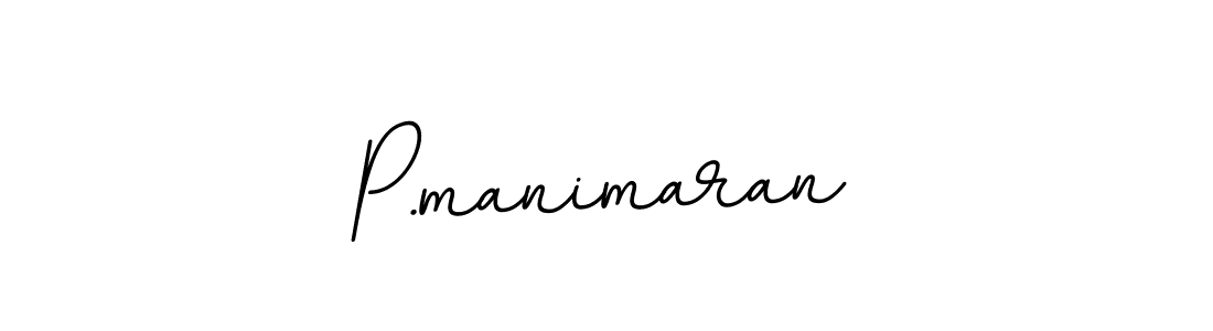 Design your own signature with our free online signature maker. With this signature software, you can create a handwritten (BallpointsItalic-DORy9) signature for name P.manimaran. P.manimaran signature style 11 images and pictures png