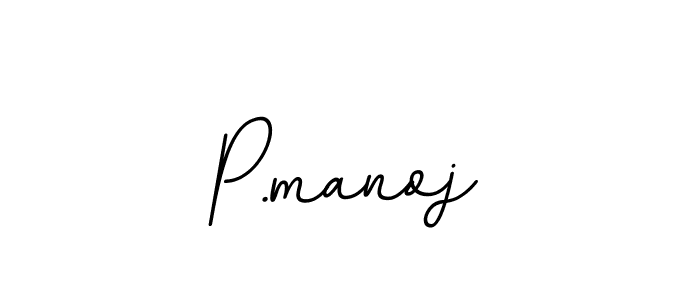 Create a beautiful signature design for name P.manoj. With this signature (BallpointsItalic-DORy9) fonts, you can make a handwritten signature for free. P.manoj signature style 11 images and pictures png