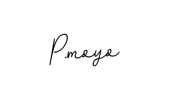 Use a signature maker to create a handwritten signature online. With this signature software, you can design (BallpointsItalic-DORy9) your own signature for name P.moyo. P.moyo signature style 11 images and pictures png