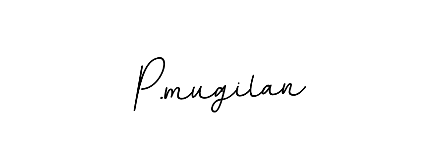 Make a beautiful signature design for name P.mugilan. With this signature (BallpointsItalic-DORy9) style, you can create a handwritten signature for free. P.mugilan signature style 11 images and pictures png