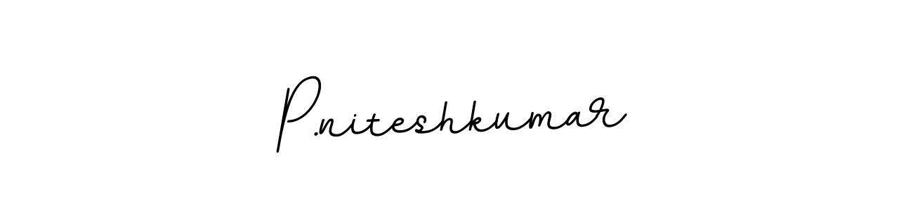 Design your own signature with our free online signature maker. With this signature software, you can create a handwritten (BallpointsItalic-DORy9) signature for name P.niteshkumar. P.niteshkumar signature style 11 images and pictures png