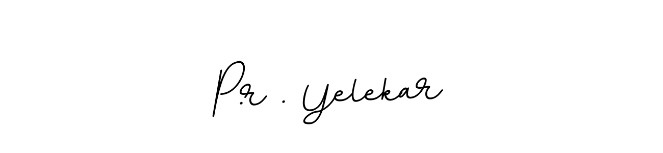 P.r . Yelekar stylish signature style. Best Handwritten Sign (BallpointsItalic-DORy9) for my name. Handwritten Signature Collection Ideas for my name P.r . Yelekar. P.r . Yelekar signature style 11 images and pictures png