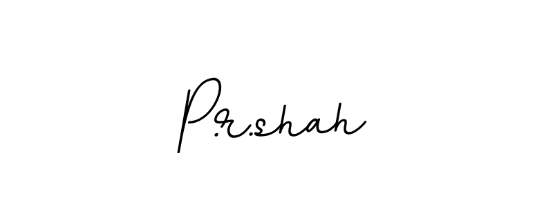 P.r.shah stylish signature style. Best Handwritten Sign (BallpointsItalic-DORy9) for my name. Handwritten Signature Collection Ideas for my name P.r.shah. P.r.shah signature style 11 images and pictures png