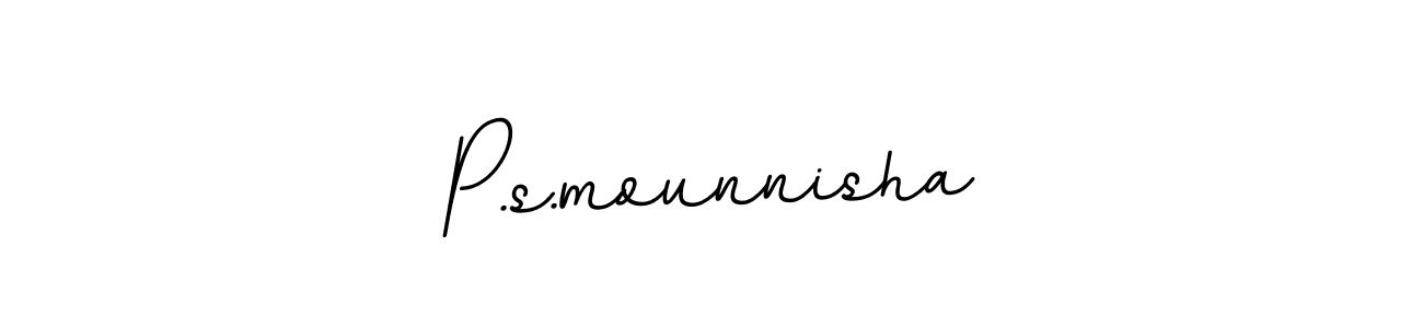 It looks lik you need a new signature style for name P.s.mounnisha. Design unique handwritten (BallpointsItalic-DORy9) signature with our free signature maker in just a few clicks. P.s.mounnisha signature style 11 images and pictures png