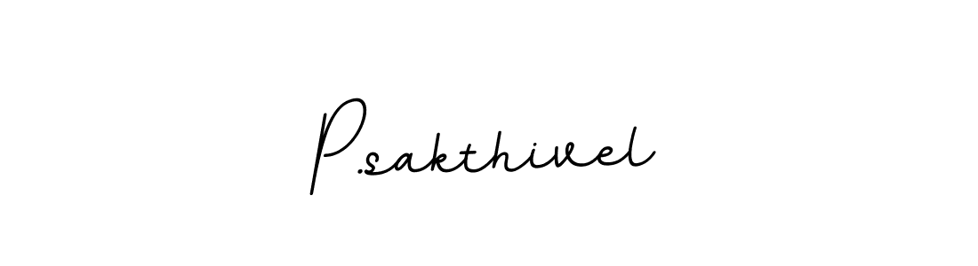 Use a signature maker to create a handwritten signature online. With this signature software, you can design (BallpointsItalic-DORy9) your own signature for name P.sakthivel. P.sakthivel signature style 11 images and pictures png