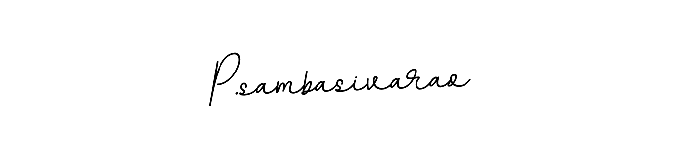 Create a beautiful signature design for name P.sambasivarao. With this signature (BallpointsItalic-DORy9) fonts, you can make a handwritten signature for free. P.sambasivarao signature style 11 images and pictures png