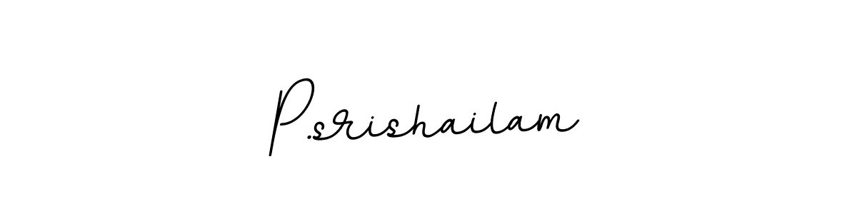 Make a beautiful signature design for name P.srishailam. With this signature (BallpointsItalic-DORy9) style, you can create a handwritten signature for free. P.srishailam signature style 11 images and pictures png