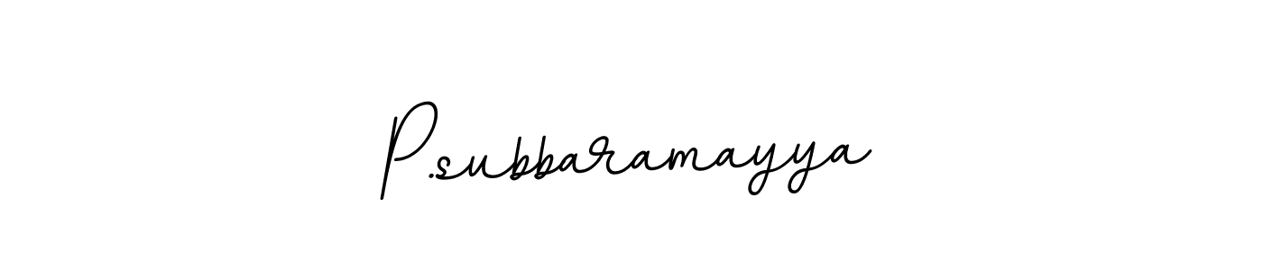 P.subbaramayya stylish signature style. Best Handwritten Sign (BallpointsItalic-DORy9) for my name. Handwritten Signature Collection Ideas for my name P.subbaramayya. P.subbaramayya signature style 11 images and pictures png