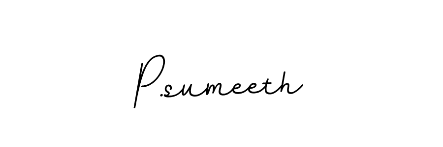 The best way (BallpointsItalic-DORy9) to make a short signature is to pick only two or three words in your name. The name P.sumeeth include a total of six letters. For converting this name. P.sumeeth signature style 11 images and pictures png