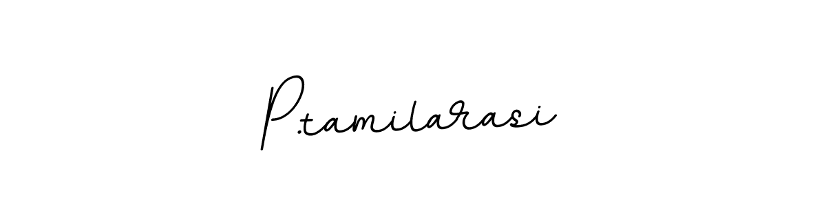 How to make P.tamilarasi name signature. Use BallpointsItalic-DORy9 style for creating short signs online. This is the latest handwritten sign. P.tamilarasi signature style 11 images and pictures png