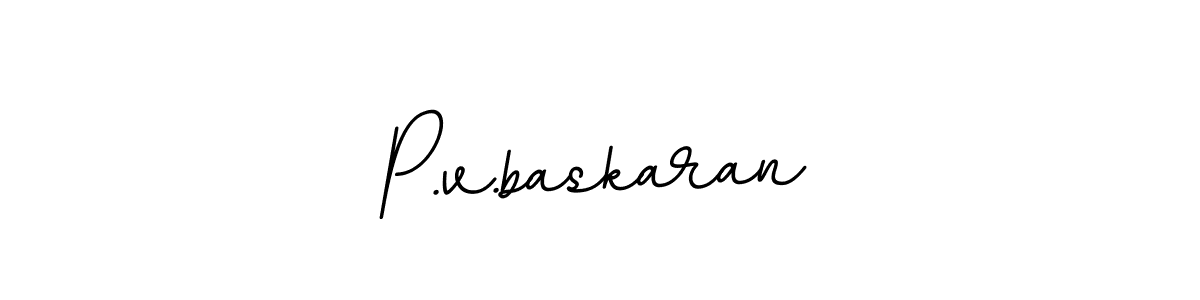 Also we have P.v.baskaran name is the best signature style. Create professional handwritten signature collection using BallpointsItalic-DORy9 autograph style. P.v.baskaran signature style 11 images and pictures png