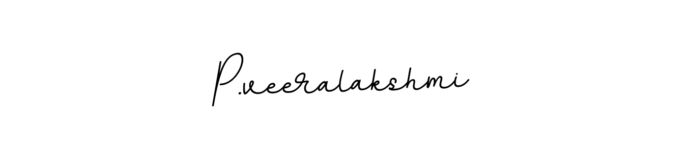 You should practise on your own different ways (BallpointsItalic-DORy9) to write your name (P.veeralakshmi) in signature. don't let someone else do it for you. P.veeralakshmi signature style 11 images and pictures png