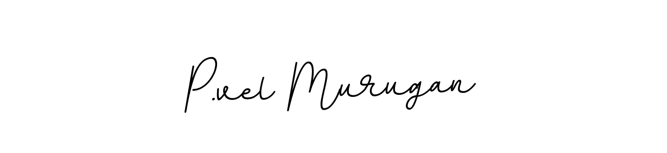 The best way (BallpointsItalic-DORy9) to make a short signature is to pick only two or three words in your name. The name P.vel Murugan include a total of six letters. For converting this name. P.vel Murugan signature style 11 images and pictures png