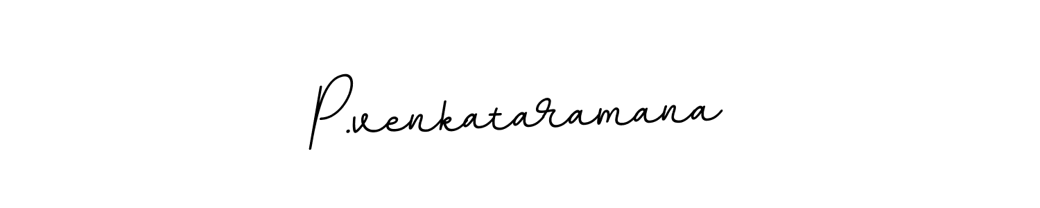 Make a beautiful signature design for name P.venkataramana. With this signature (BallpointsItalic-DORy9) style, you can create a handwritten signature for free. P.venkataramana signature style 11 images and pictures png