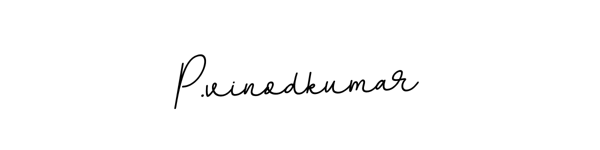 How to make P.vinodkumar name signature. Use BallpointsItalic-DORy9 style for creating short signs online. This is the latest handwritten sign. P.vinodkumar signature style 11 images and pictures png
