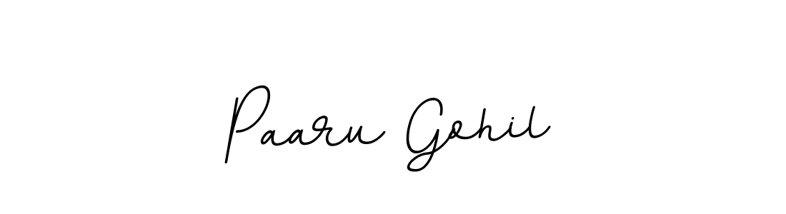 Make a beautiful signature design for name Paaru Gohil. With this signature (BallpointsItalic-DORy9) style, you can create a handwritten signature for free. Paaru Gohil signature style 11 images and pictures png