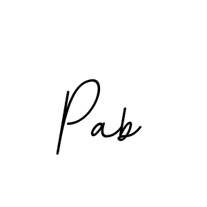 Make a beautiful signature design for name Pab. With this signature (BallpointsItalic-DORy9) style, you can create a handwritten signature for free. Pab signature style 11 images and pictures png