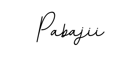 Make your name Pabajii memorable on every contract using BallpointsItalic-DORy9 autograph style. Instant transparent background export available. Pabajii signature style 11 images and pictures png
