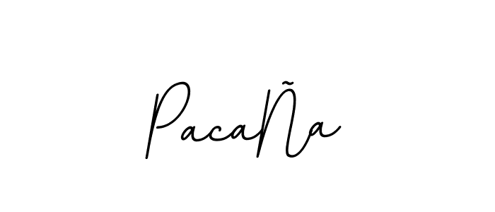 Use a signature maker to create a handwritten signature online. With this signature software, you can design (BallpointsItalic-DORy9) your own signature for name PacaÑa. PacaÑa signature style 11 images and pictures png