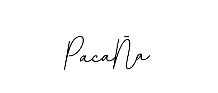 Design your own signature with our free online signature maker. With this signature software, you can create a handwritten (BallpointsItalic-DORy9) signature for name PacaÑa. PacaÑa signature style 11 images and pictures png