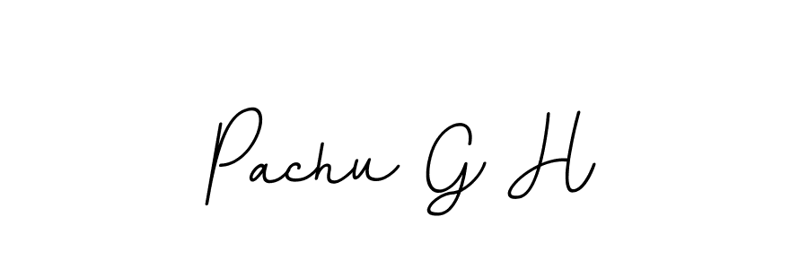 How to make Pachu G H name signature. Use BallpointsItalic-DORy9 style for creating short signs online. This is the latest handwritten sign. Pachu G H signature style 11 images and pictures png