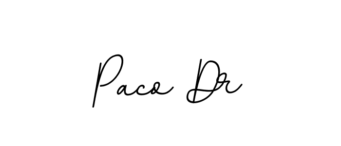 The best way (BallpointsItalic-DORy9) to make a short signature is to pick only two or three words in your name. The name Paco Dr include a total of six letters. For converting this name. Paco Dr signature style 11 images and pictures png