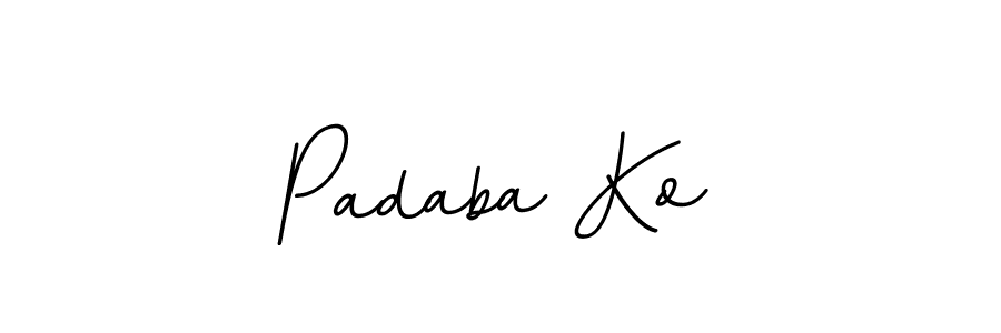 Use a signature maker to create a handwritten signature online. With this signature software, you can design (BallpointsItalic-DORy9) your own signature for name Padaba Ko. Padaba Ko signature style 11 images and pictures png