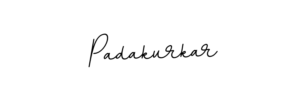 Use a signature maker to create a handwritten signature online. With this signature software, you can design (BallpointsItalic-DORy9) your own signature for name Padakurkar. Padakurkar signature style 11 images and pictures png