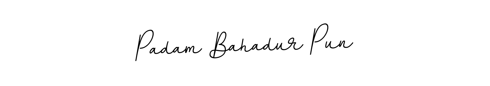 Use a signature maker to create a handwritten signature online. With this signature software, you can design (BallpointsItalic-DORy9) your own signature for name Padam Bahadur Pun. Padam Bahadur Pun signature style 11 images and pictures png