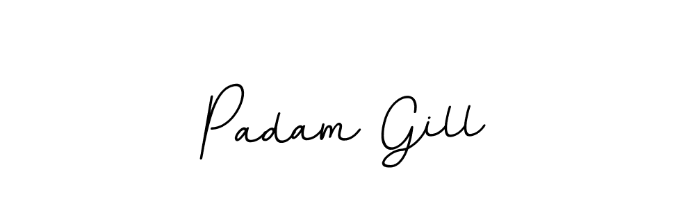 This is the best signature style for the Padam Gill name. Also you like these signature font (BallpointsItalic-DORy9). Mix name signature. Padam Gill signature style 11 images and pictures png