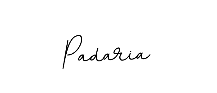 Use a signature maker to create a handwritten signature online. With this signature software, you can design (BallpointsItalic-DORy9) your own signature for name Padaria. Padaria signature style 11 images and pictures png