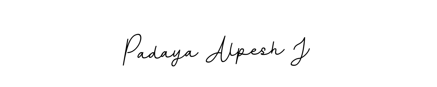 Padaya Alpesh J stylish signature style. Best Handwritten Sign (BallpointsItalic-DORy9) for my name. Handwritten Signature Collection Ideas for my name Padaya Alpesh J. Padaya Alpesh J signature style 11 images and pictures png