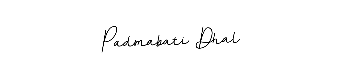 Use a signature maker to create a handwritten signature online. With this signature software, you can design (BallpointsItalic-DORy9) your own signature for name Padmabati Dhal. Padmabati Dhal signature style 11 images and pictures png
