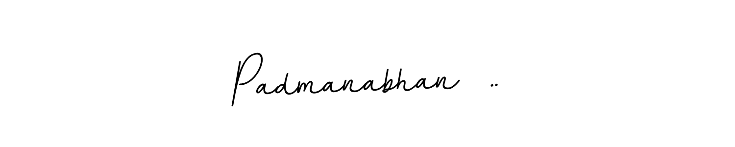 Design your own signature with our free online signature maker. With this signature software, you can create a handwritten (BallpointsItalic-DORy9) signature for name Padmanabhan  ... Padmanabhan  .. signature style 11 images and pictures png