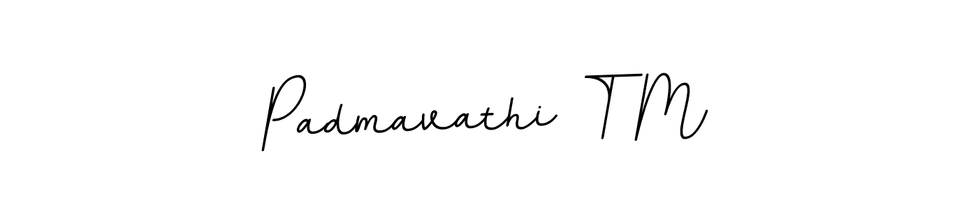 How to make Padmavathi T M name signature. Use BallpointsItalic-DORy9 style for creating short signs online. This is the latest handwritten sign. Padmavathi T M signature style 11 images and pictures png