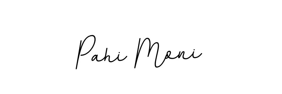 The best way (BallpointsItalic-DORy9) to make a short signature is to pick only two or three words in your name. The name Pahi Moni include a total of six letters. For converting this name. Pahi Moni signature style 11 images and pictures png