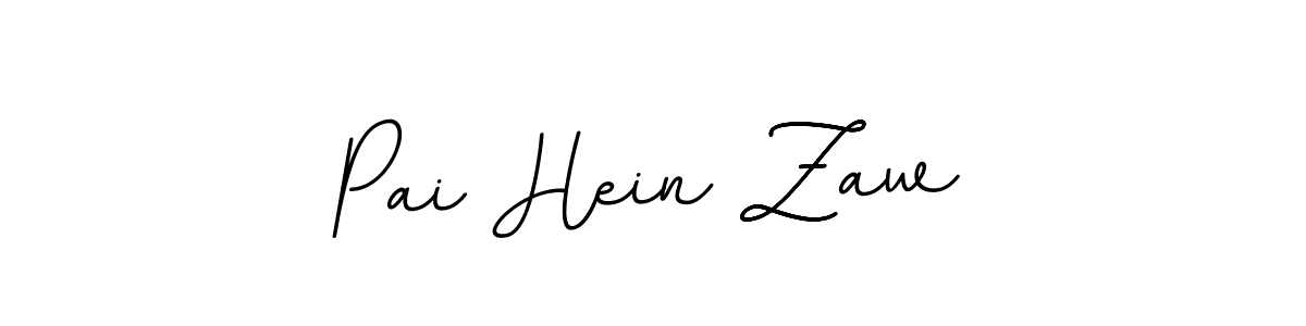 Make a beautiful signature design for name Pai Hein Zaw. With this signature (BallpointsItalic-DORy9) style, you can create a handwritten signature for free. Pai Hein Zaw signature style 11 images and pictures png