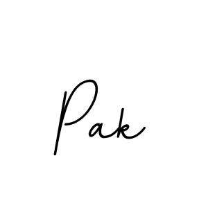 Design your own signature with our free online signature maker. With this signature software, you can create a handwritten (BallpointsItalic-DORy9) signature for name Pak. Pak signature style 11 images and pictures png