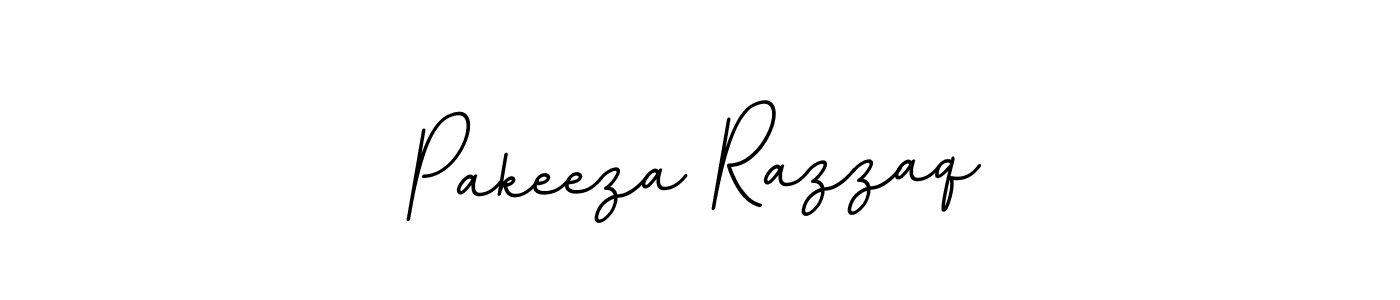 Make a beautiful signature design for name Pakeeza Razzaq. With this signature (BallpointsItalic-DORy9) style, you can create a handwritten signature for free. Pakeeza Razzaq signature style 11 images and pictures png