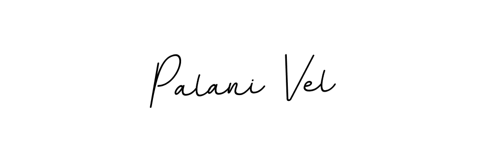 How to make Palani Vel name signature. Use BallpointsItalic-DORy9 style for creating short signs online. This is the latest handwritten sign. Palani Vel signature style 11 images and pictures png