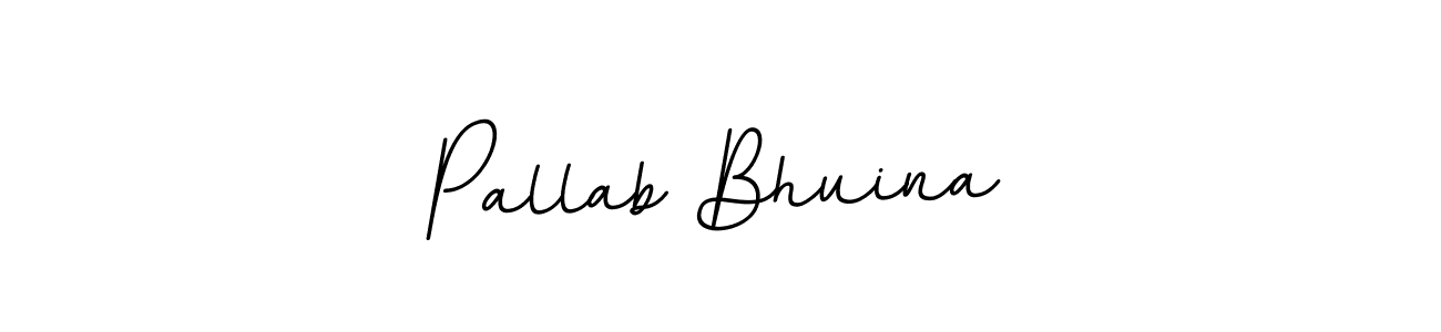 Make a beautiful signature design for name Pallab Bhuina. With this signature (BallpointsItalic-DORy9) style, you can create a handwritten signature for free. Pallab Bhuina signature style 11 images and pictures png