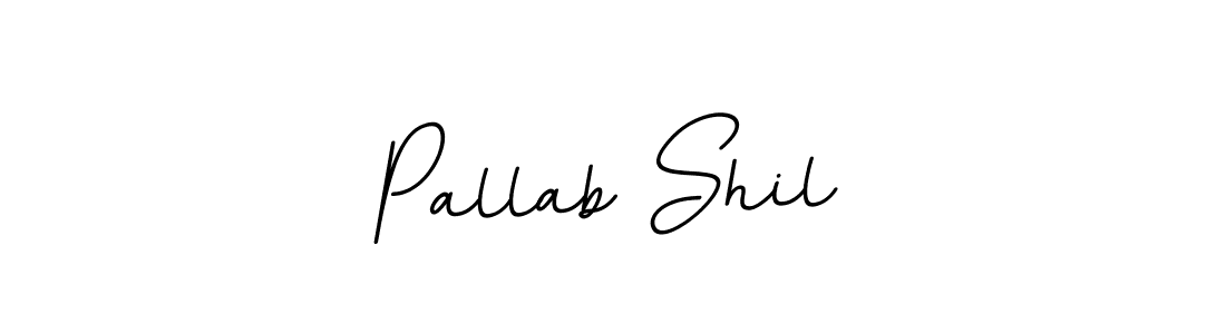 The best way (BallpointsItalic-DORy9) to make a short signature is to pick only two or three words in your name. The name Pallab Shil include a total of six letters. For converting this name. Pallab Shil signature style 11 images and pictures png